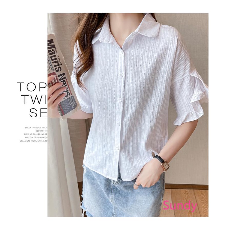 Áo Kiểu Chiffon Tay Ngắn Plus Size Thời Trang Mùa Hè Dành Cho Nữ