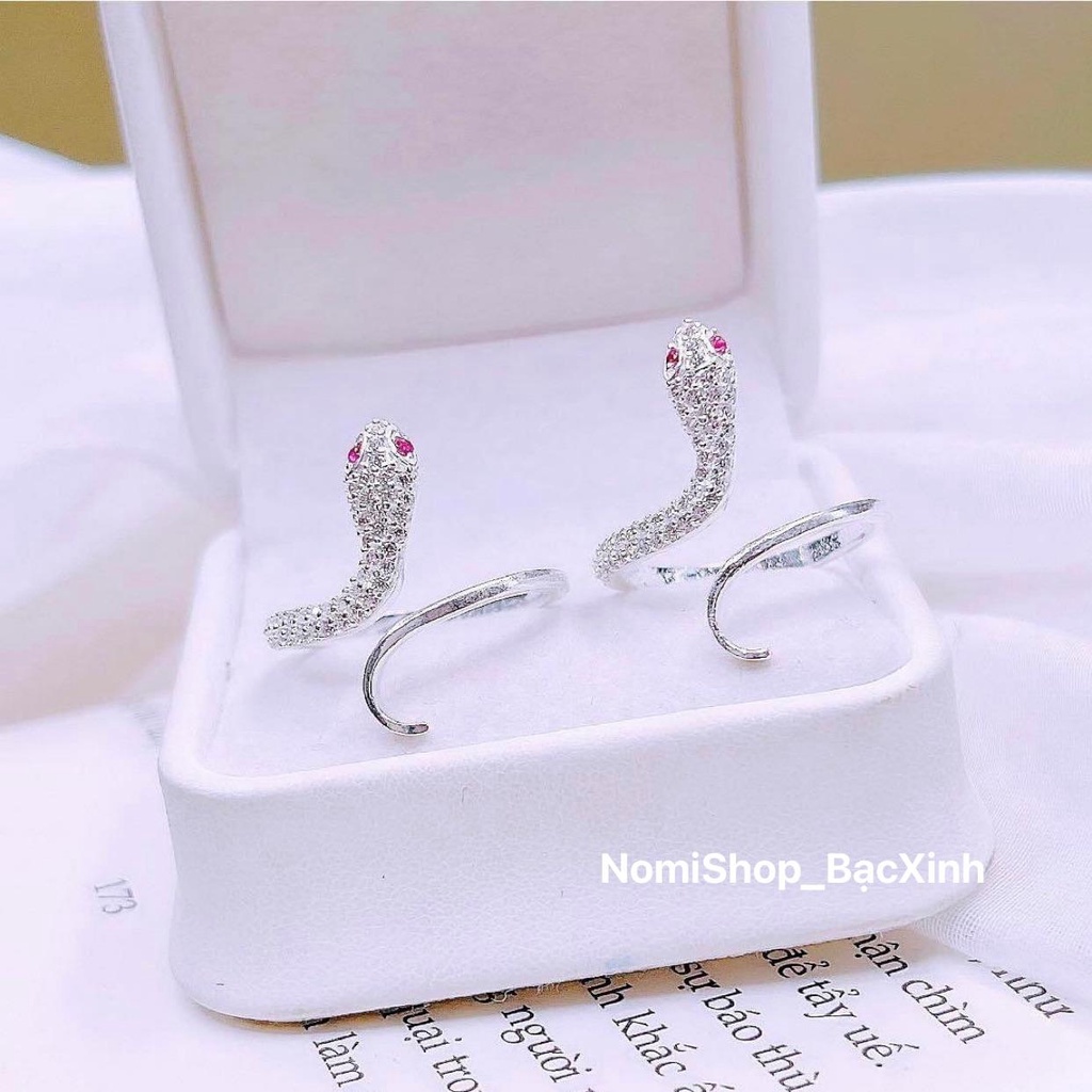 Nhẫn rắn nhỏ xinh freesize chuẩn bạc Mainomi Shop Bạc Xinh độc đáo mới lạ