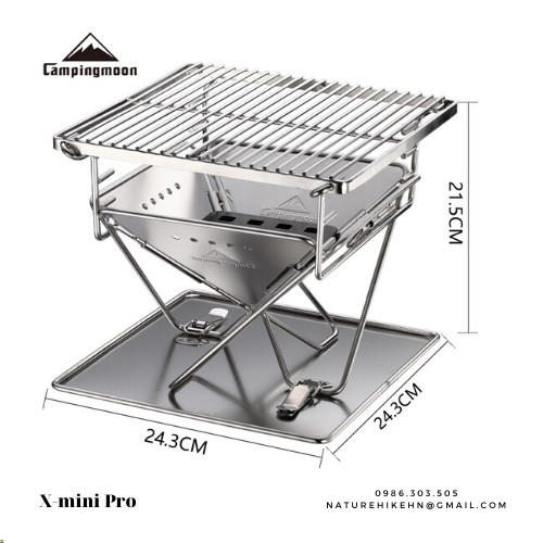 Bếp nướng Campingmoon X-mini Pro dã ngoại gấp gọn 2-4 người