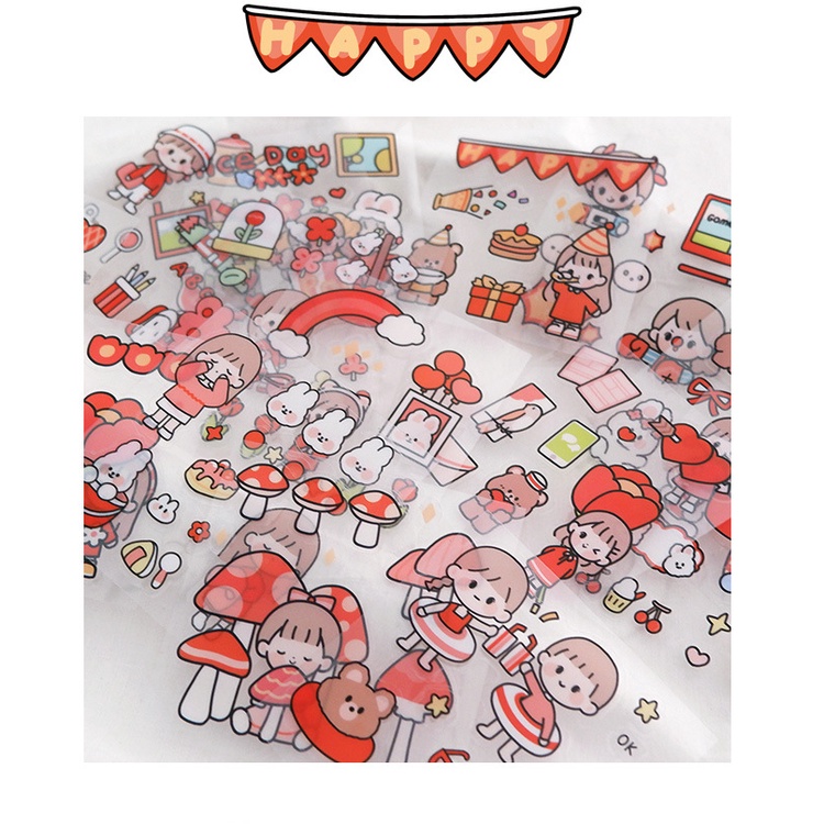 Sticker 100  tấm hộp quà tặng họa tiết hoạt hình cute giá rẻ | BigBuy360 - bigbuy360.vn