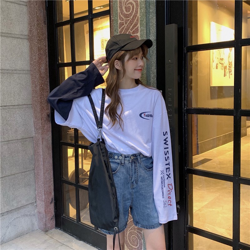 Áo nữ tay dài dáng rộng phong cách Hàn Quốc | BigBuy360 - bigbuy360.vn