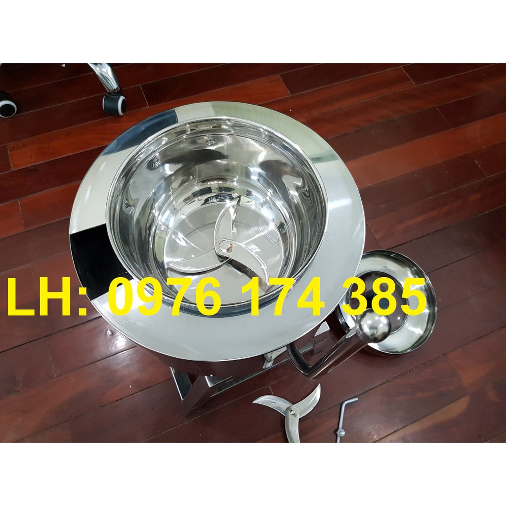 Máy xay giò chả 2kg moto 1100W có bao đá khung inox