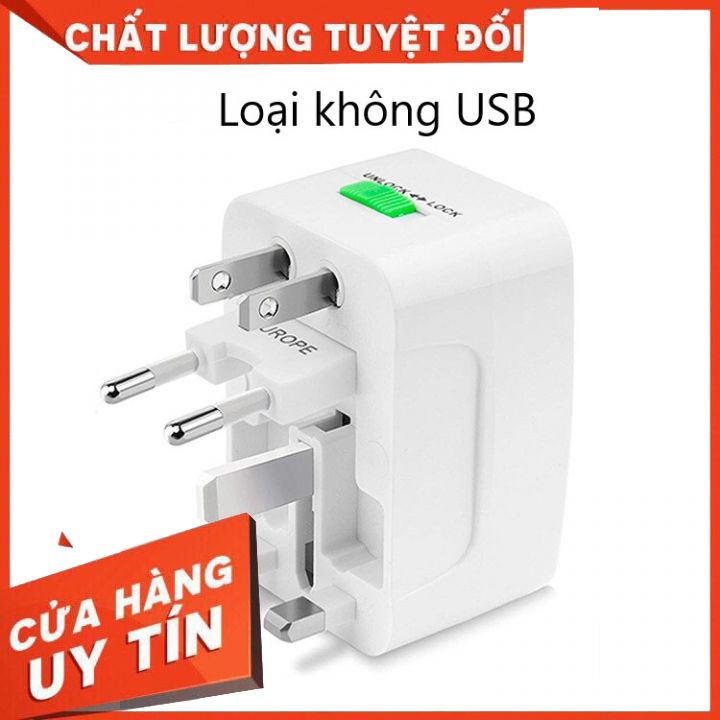 Ổ cắm chuyển đổi nguồn đa năng phù hợp với chuẩn của Châu Âu, Mỹ, Úc, Nhật Bản, hơn 200 Quốc Gia. Ổ cắm du lịch tiện lợi