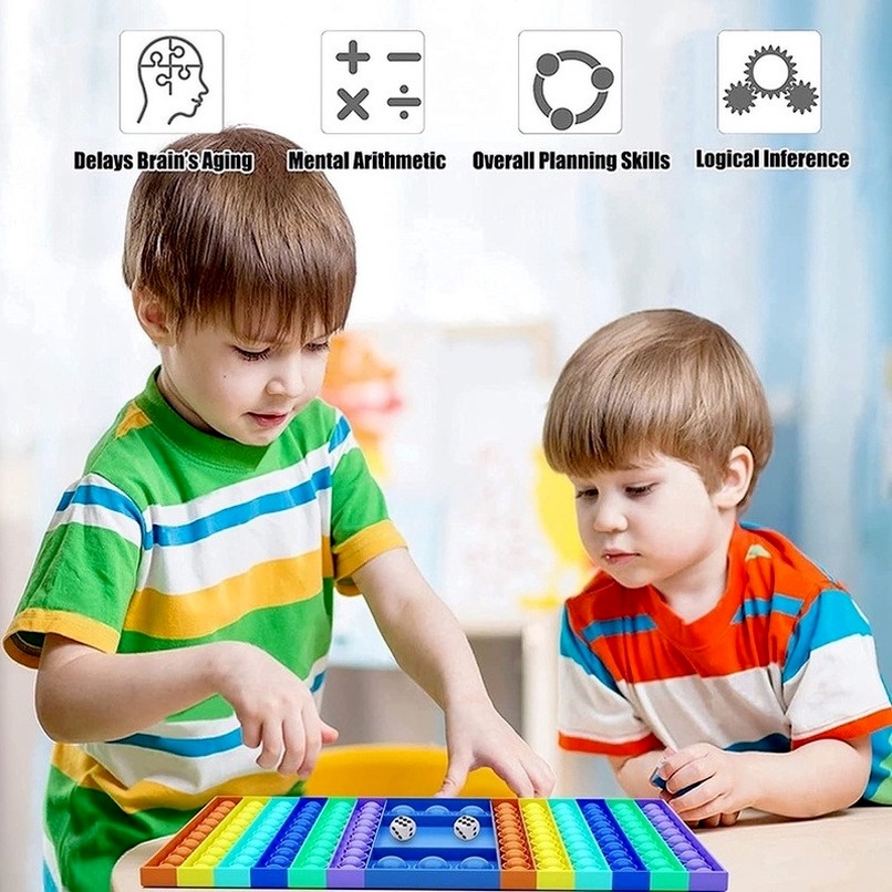 kích thước lớn Push Pop It fidget Đồ chơi giải trí thông minh, giảm căng thẳng hiệu quả cho người lớn, trẻ em@SFVN