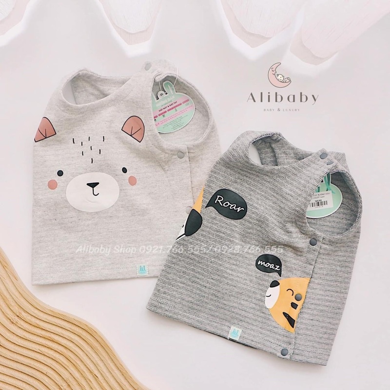 Áo Gi lê Little love LIL nỉ mỏng thu đông Gile Ghi lê sơ sinh bé trai bé gái