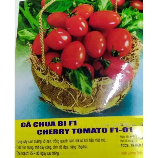 HẠT GIỐNG CÀ CHUA BI CHERRY ĐỎ F1 - GÓI 0,1 GRAM