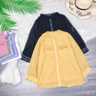 áo sơ mi phối ren hoa tuyết