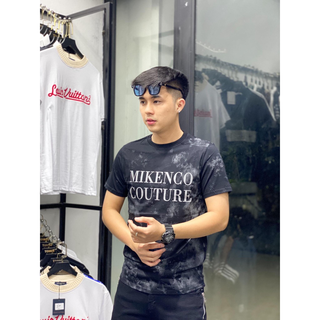 Áo phông ngắn tay unisex MIKENCO loang Couture