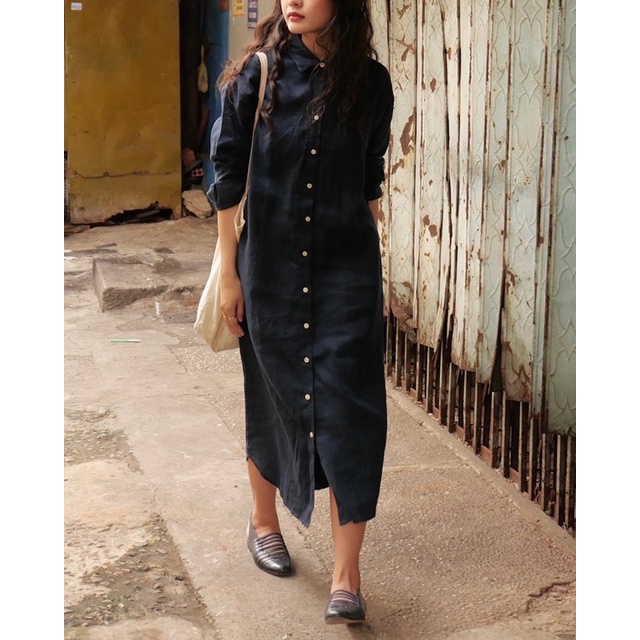 DE PLAGE - ĐẦM SƠ MI LINEN