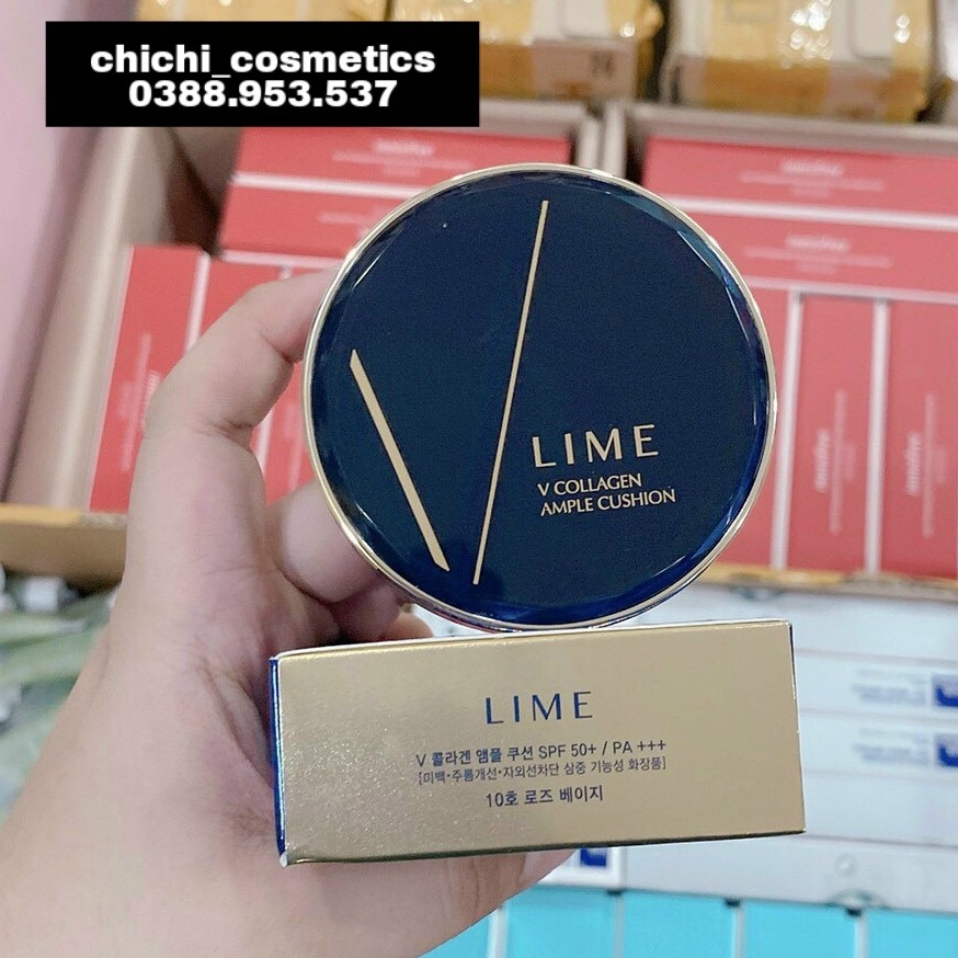 [sẵn - auth] Phấn nước Lime V Collagen Ample Cushion