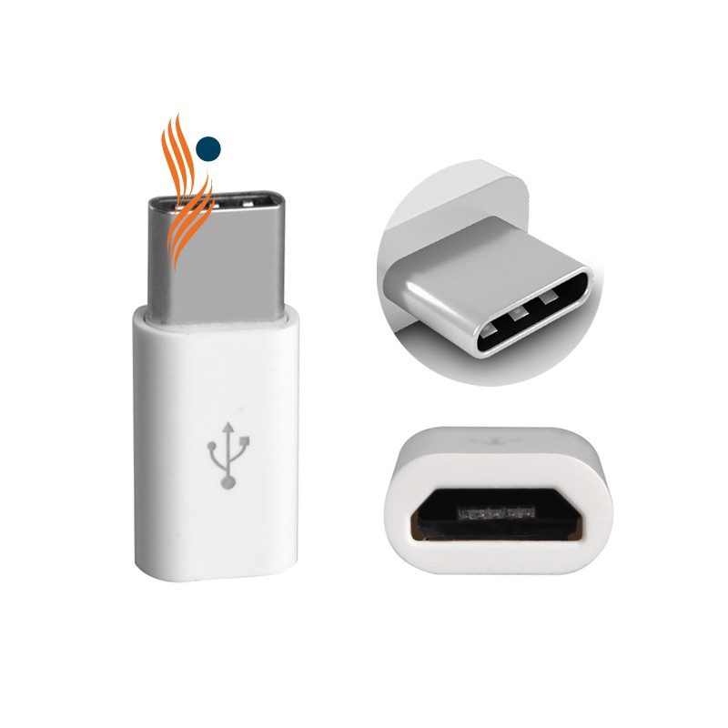 Bộ chuyển đổi Micro USB sang Type-C chất liệu nhựa ABS | BigBuy360 - bigbuy360.vn