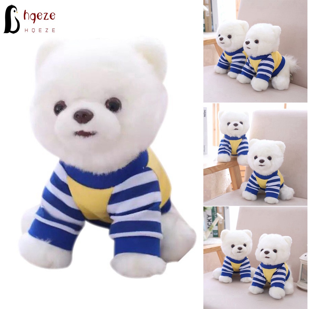 HQEZE Realistic Simulation Dog Toy Soft Plush Stuffed Pomeranian Toy Doll Kid Toy Birthday Gift @VN