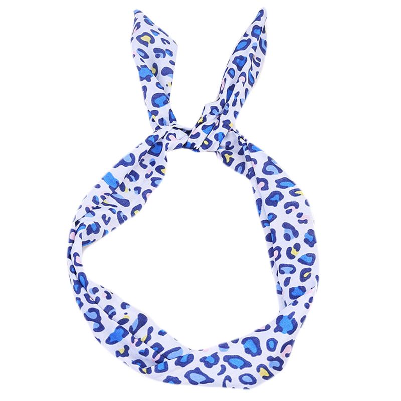 Băng Đô Tai Thỏ Họa Tiết Da Báo Dễ Thương Bắt Mắt