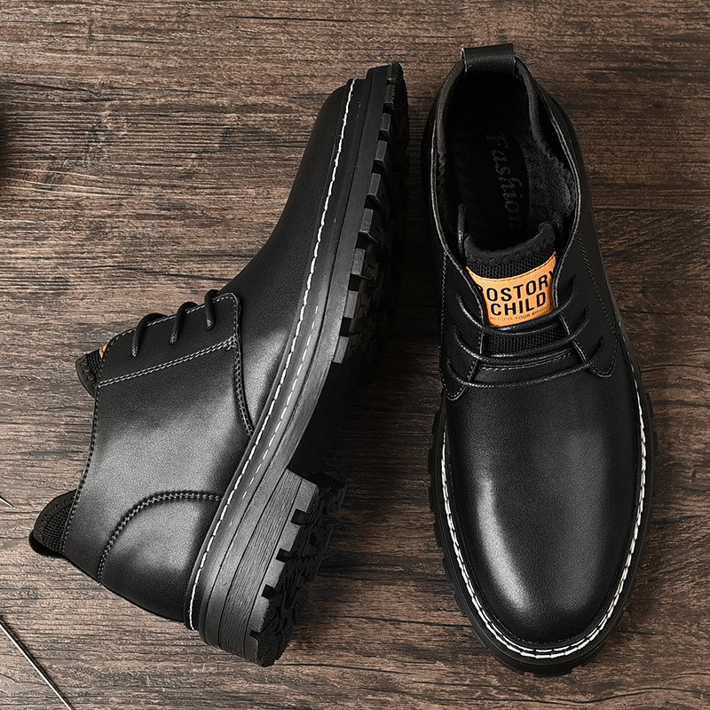 Elegant fashion vintage leather shoes for men