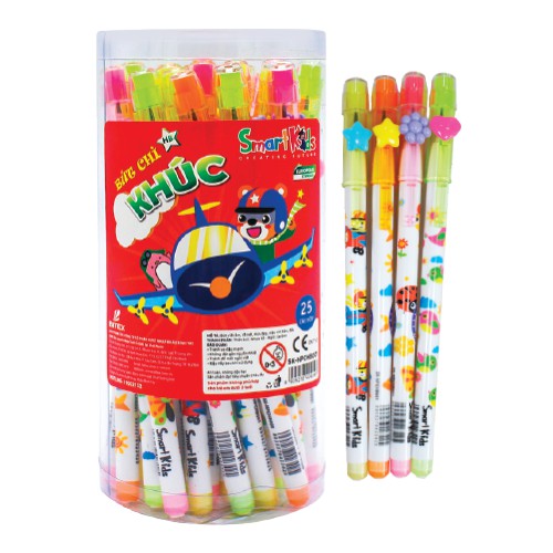Bút chì khúc thân đục SK-NPCHB001 SMARTKIDS Dành cho học sinh cấp 1 Chì đậm nét, vỏ nhựa êm tay