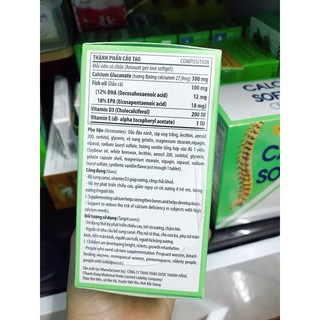 Calcium softgel hộp 100 viên