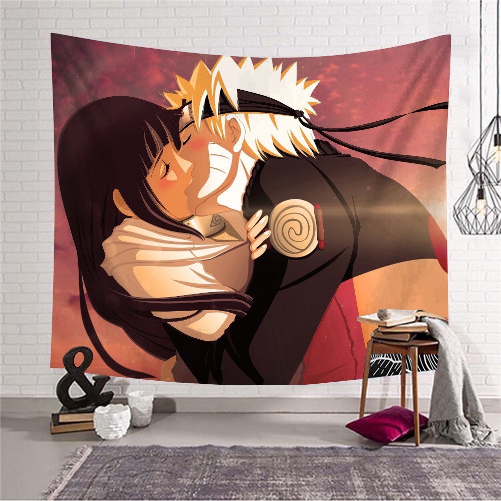 [90k size 1m3*1m5] Tranh vải treo tường anime one piece - Tranh vải decor Naruto [TẶNG móc dán tường, đinh]