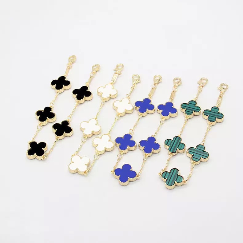 Tiền Bán Buôn Sống BESFOME! Bộ Trang Sức Mạ Vàng Hồng 18K Hình Cỏ Bốn Lá Thời Trang Cho Nữ