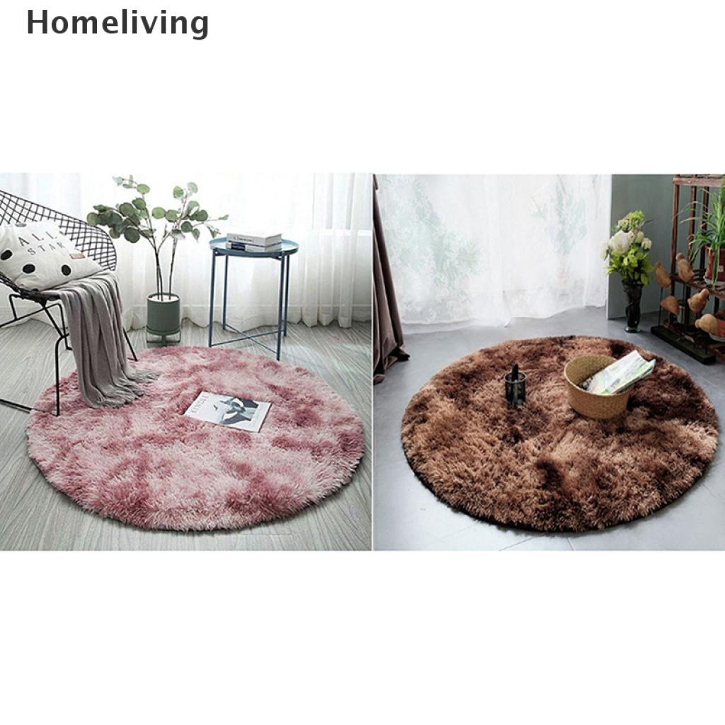 Thảm Lông Lót Sàn Hình Tròn Trang Trí Phòng Khách / Phòng Ngủ