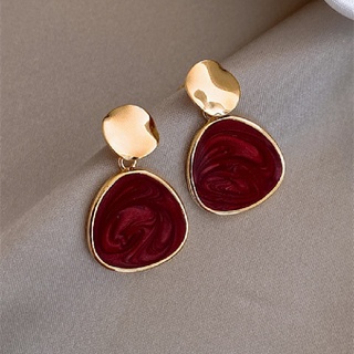 Khuyên tai đá xà cừ đỏ KT05 Vicas Accessories