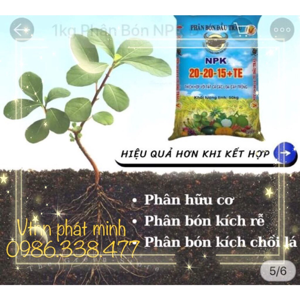 Phân bón Đầu Trâu 20 20 15+TE (1kg)