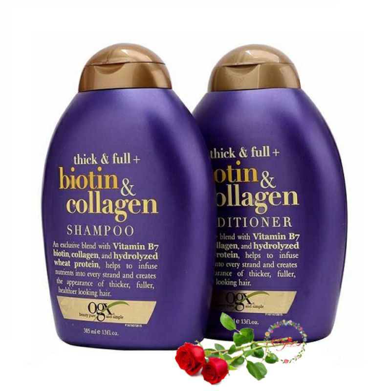Bộ dầu gội xả Biotin Collagen Thick Full giảm rụng tóc và giúp mọc tóc