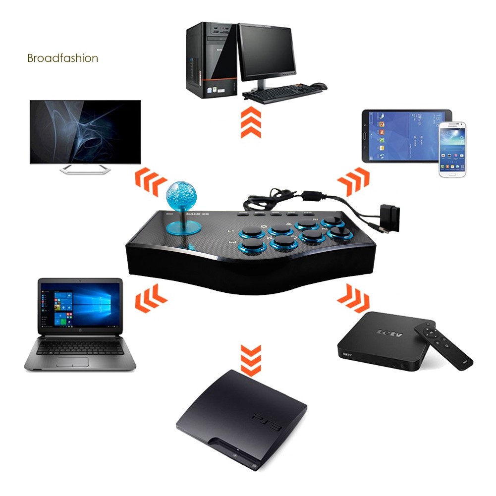 WX_Arcade Game Joystick USB Rocker Controller for PS2/PS3/Xbox PC TV Box Laptop