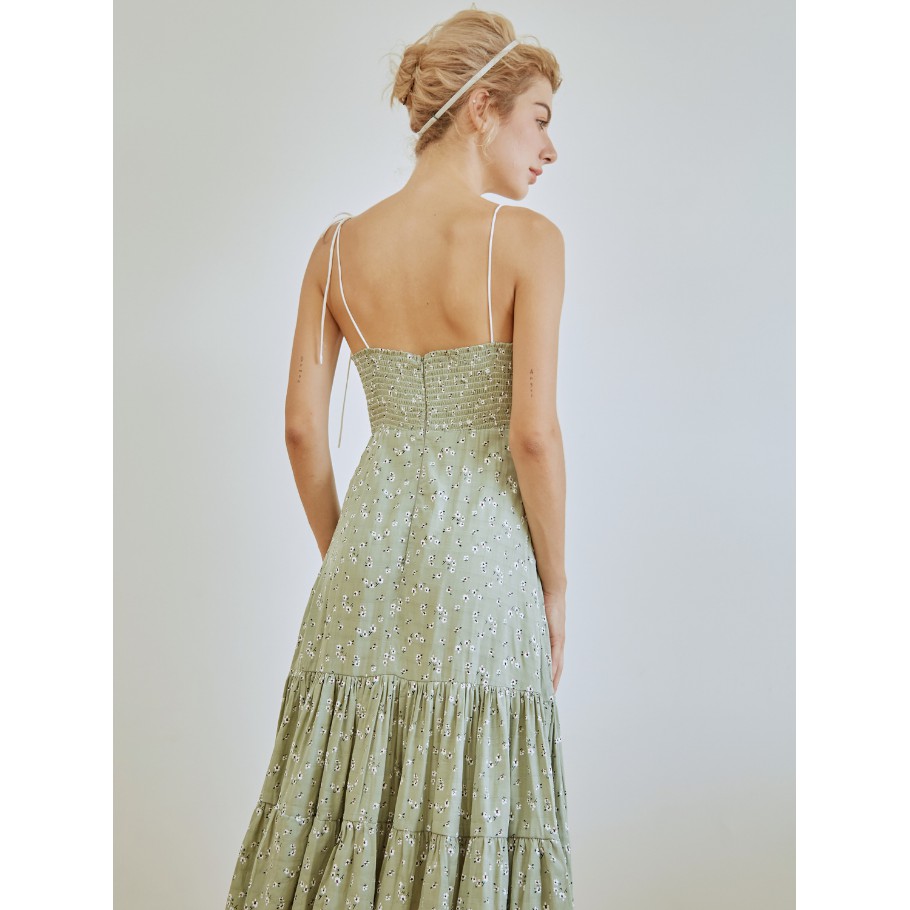 COCO SIN - Đầm 2 Dây Hoa Xanh | BigBuy360 - bigbuy360.vn