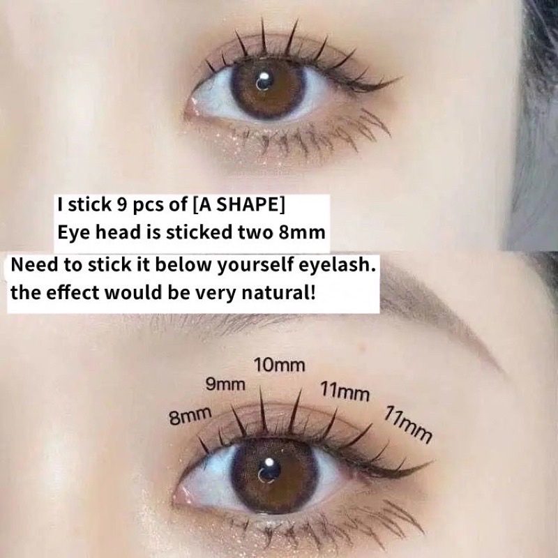 set mi giả tự nối 3 in 1 ( tặng kèm keo và nhíp )