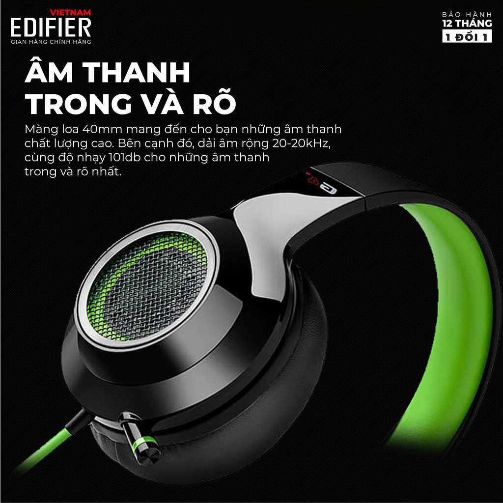 Tai nghe gaming âm thanh 5.1 EDIFIER G4 SE Kèm Mic đàm thoại Khử tiếng ồn - Hàng chính hãng Bảo hành 12 tháng 1 đổi 1