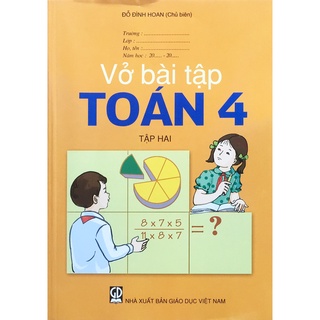 Sách Vở bài tập toán 4 tập 2 và 2 tập giấy kiểm tra cấp 1