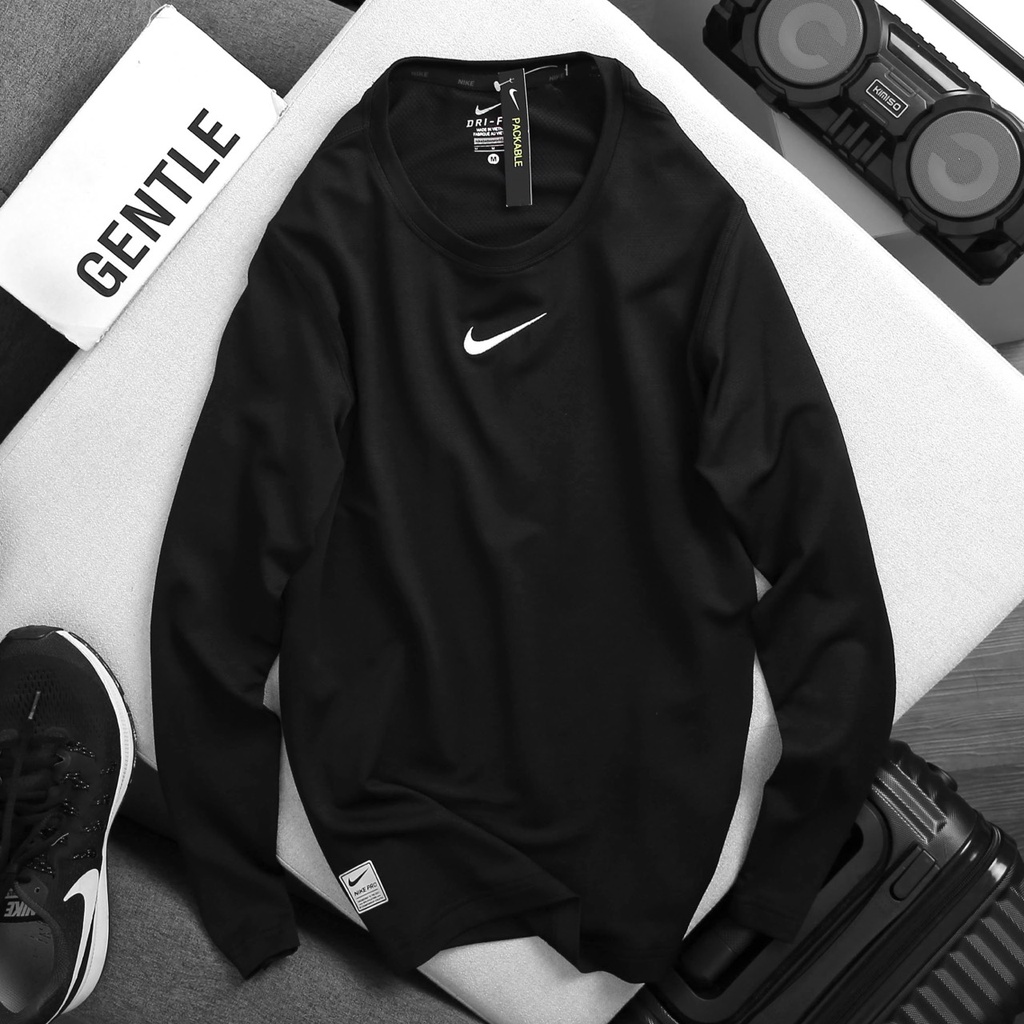 Áo thun thể thao nam tay dài, chất liệu dệt kim cương cao cấp 4204