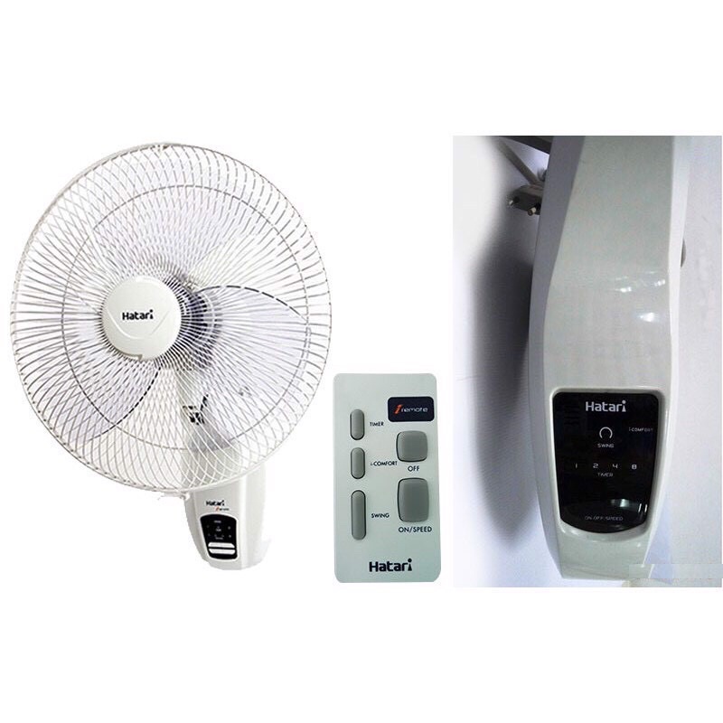 Quạt treo tường Hatari W16R6 - W18R1, có điều khiển