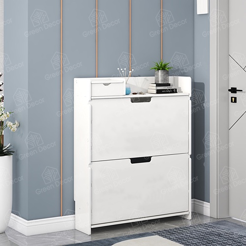 Tủ giày thông minh 2 tầng, Tủ để giày dép chất liệu gỗ nhựa Cao cấp - Green Decor