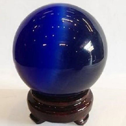 QUẢ CẦU PHONG THỦY ĐA MẮT MÈO XANH DƯƠNG ĐƯỜNG KÍNH 6CM 8CM 10CM 12CM+ TẶNG KÈM CHÂN ĐẾ