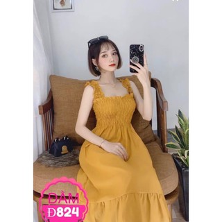 Hot Trend Đầm Suông Đuôi Cá đan dây trước ngực Đủ Màu (kèm ảnh thật)