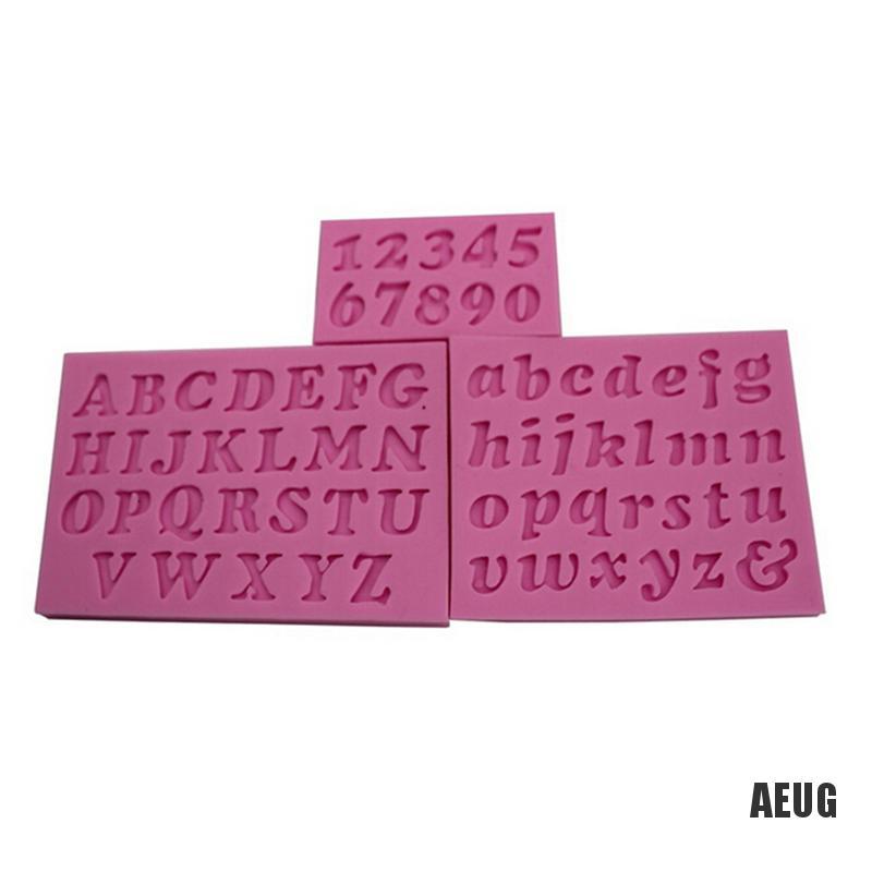 Set 3 khuôn silicon đa năng tạo hình chữ cái và chữ số sáng tạo