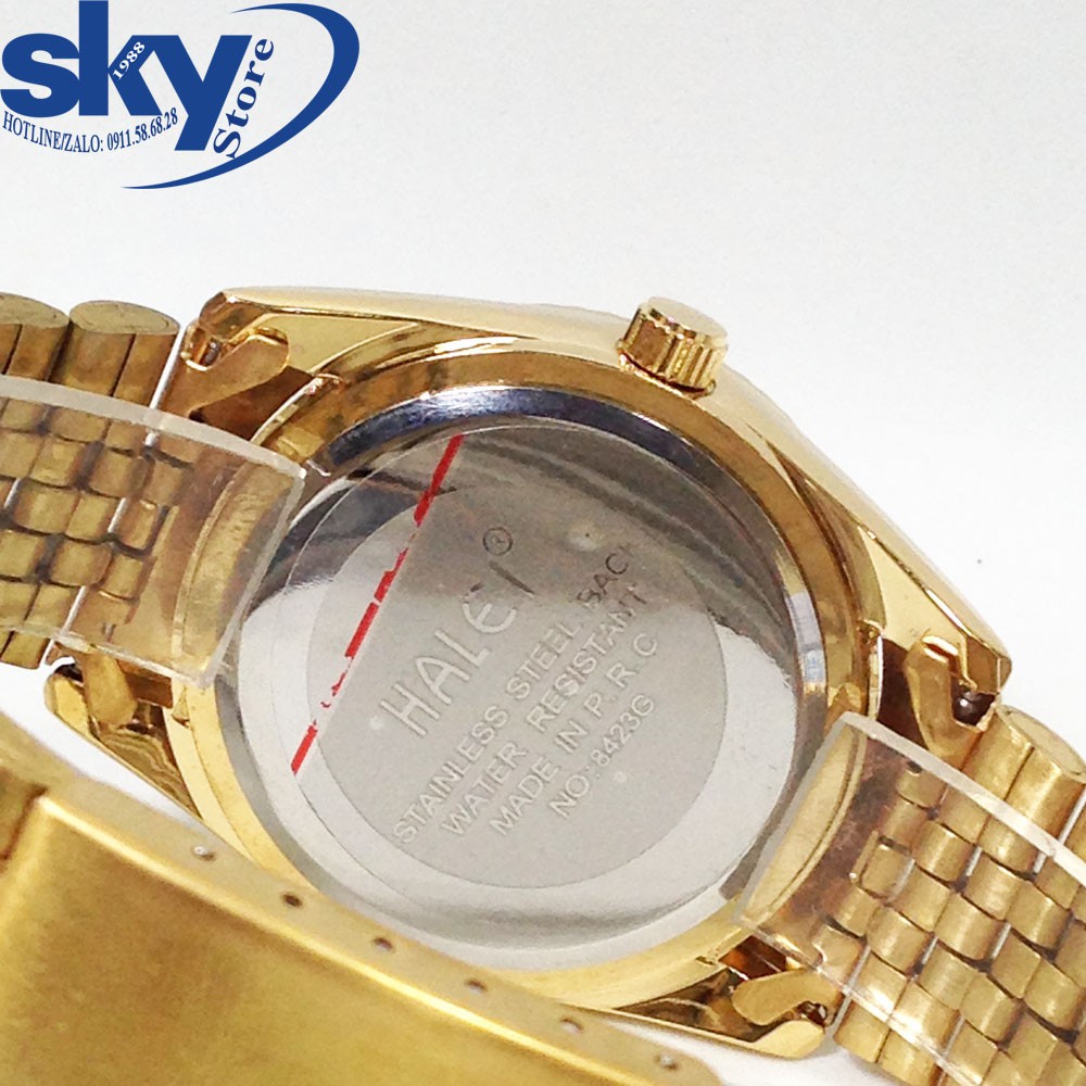 Đồng hồ nam HALEI 4243 (VÀNG) dây thép cao cấp