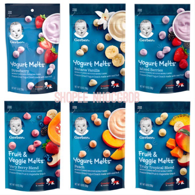 Sữa chua khô Gerber các vị 28gr [2024]
