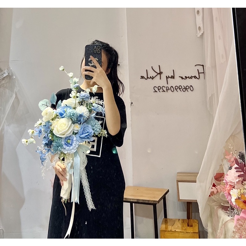 Bó hoa cưới phong cách tây sang trọng