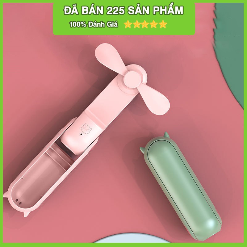 Quạt mini cầm tay đa năng gấp gọn kiêm sạc dự phòng tiện dụng | BigBuy360 - bigbuy360.vn