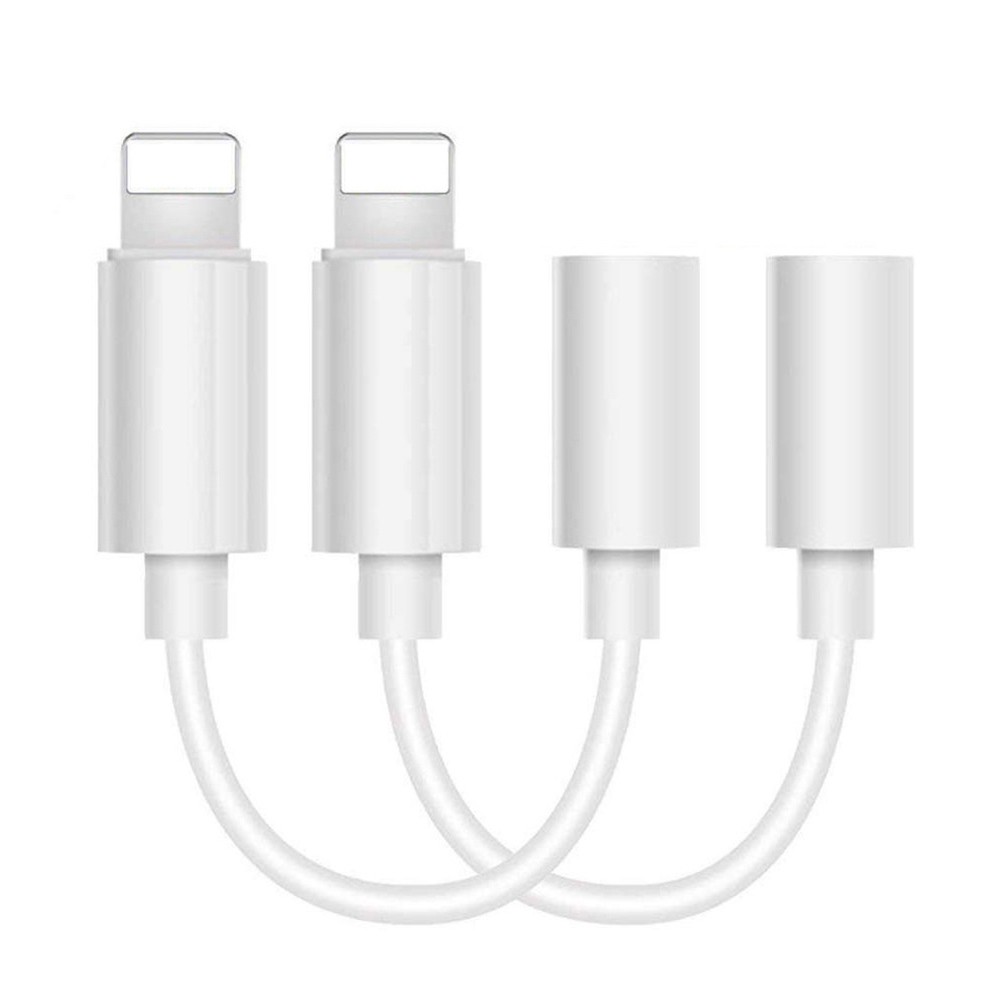 Set 2 cáp chuyển đổi tai nghe 8 chân sang 3.5mm thích hợp cho Iphone 10 11 12 X Xs 8