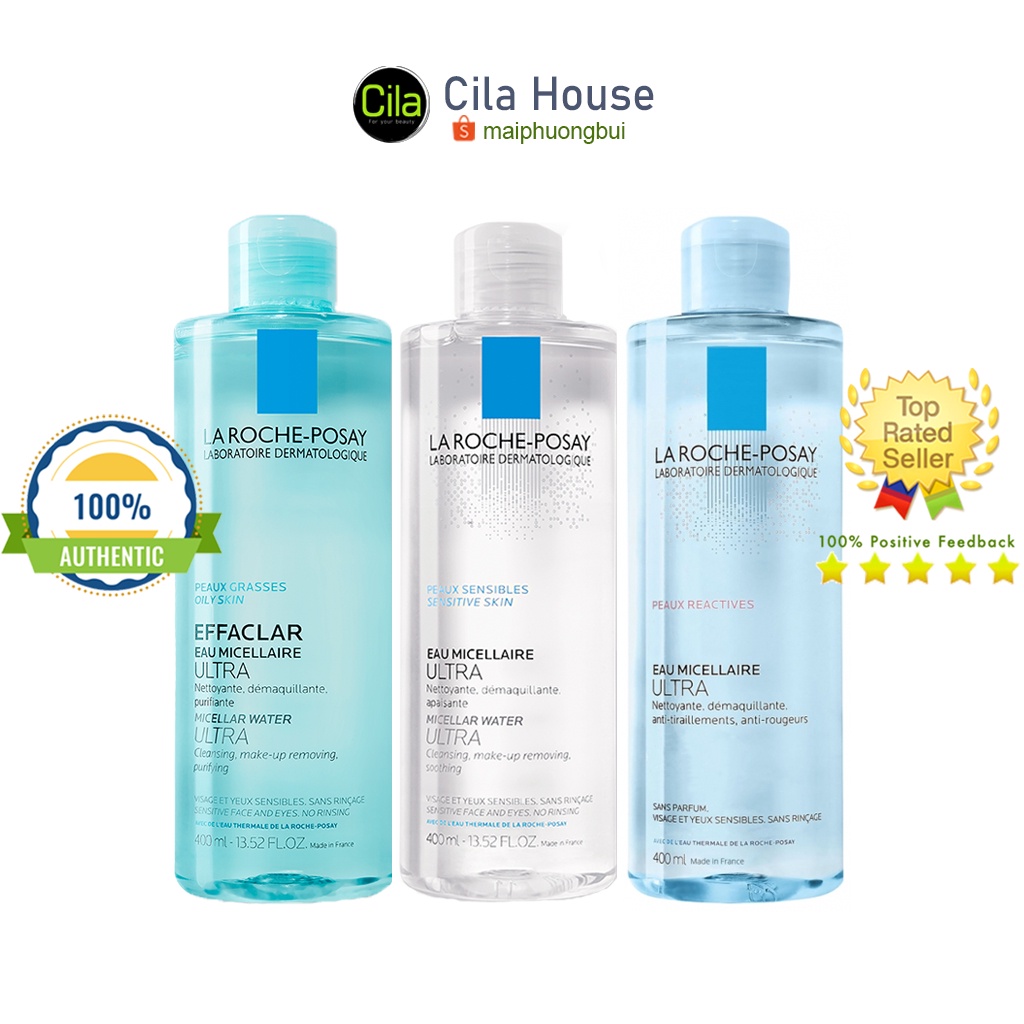 [Mã 257FMCGSALE giảm 7% đơn 500K] Nước Tẩy Trang La Roche Posay 400ml - Cila House