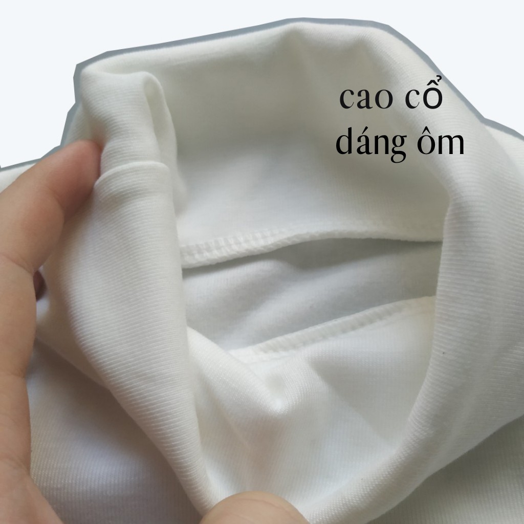 Áo cotton len cao cổ  (size 8-22 kg) cho bé trai bé gái, hàng siêu ấm