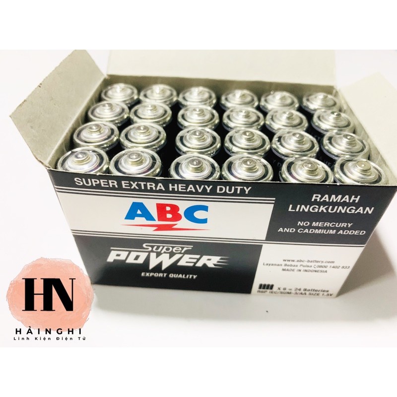 PIN ABC AA - Hộp 24 Viên Size Lớn SUPPER POWER INDONESIA- Dùng Cho Micro/ Remote
