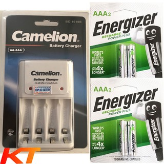 Bộ Sạc pin AA, AAA Camelion BC-1010B kèm 4 viên pin AAA 700mah Energizer
