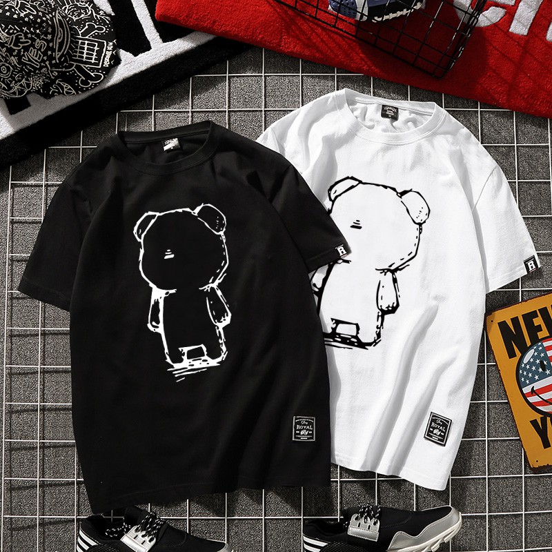 [Video thật] Áo thun tay lỡ cotton Monsterx form rộng  thoáng mát gấu rỗng (unisex nam nữ đều mặc được) | BigBuy360 - bigbuy360.vn