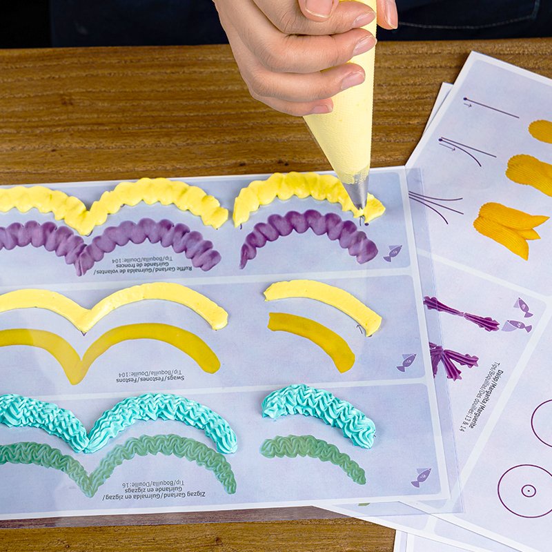 Bộ 23 bảng tập bắt kem, tạo hình cơ bản nhiều mẫu đa dạng