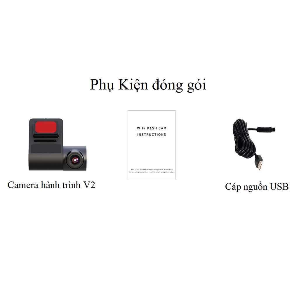 Camera hành trình màn hình androi V2 wifi - Xem video trên điện thoại và màn hình điện thoại