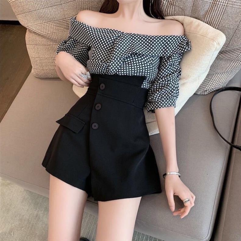 Quần Sooc Giả Váy Vạt Lệch, Tôn Dáng QC (ẢNH THẬT)